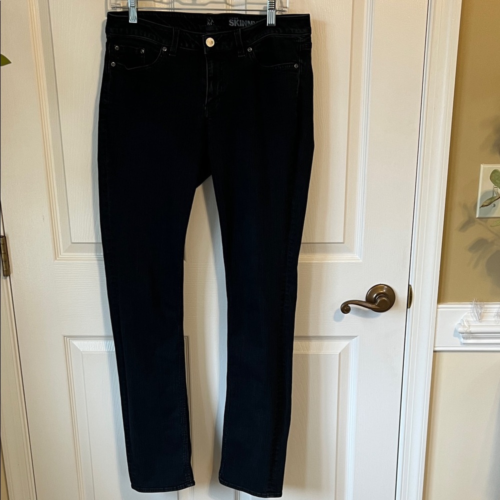 New York & Company Dark Blue Skinny Jeans
